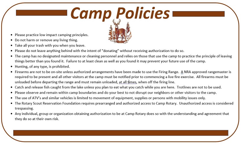 Camp Policies