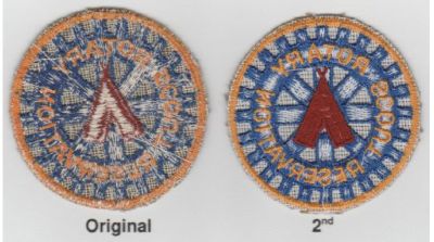 Rotary Scout Reservation
Back comparison.  Very easy to determine difference from back.  Gauze backing readily apparent on original set.  

