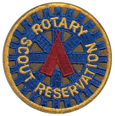 Rotary Badge
Original Rotary Scout Reservation badge.  Designed by J. Simmons. Approx. late 50s.
